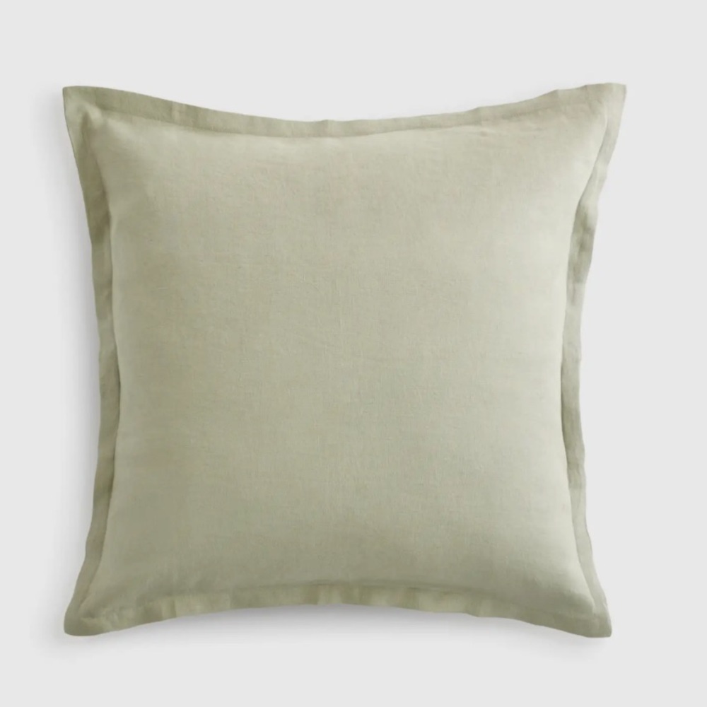 NWOT QUINCE European Linen Euro Sham Willowleaf 3155